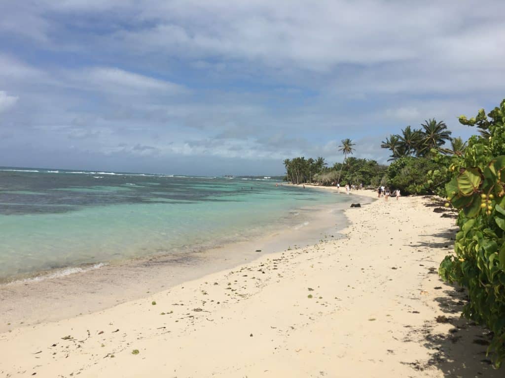 plage des Raisins Clairs entre Saint Anne et Saint François Guadeloupe